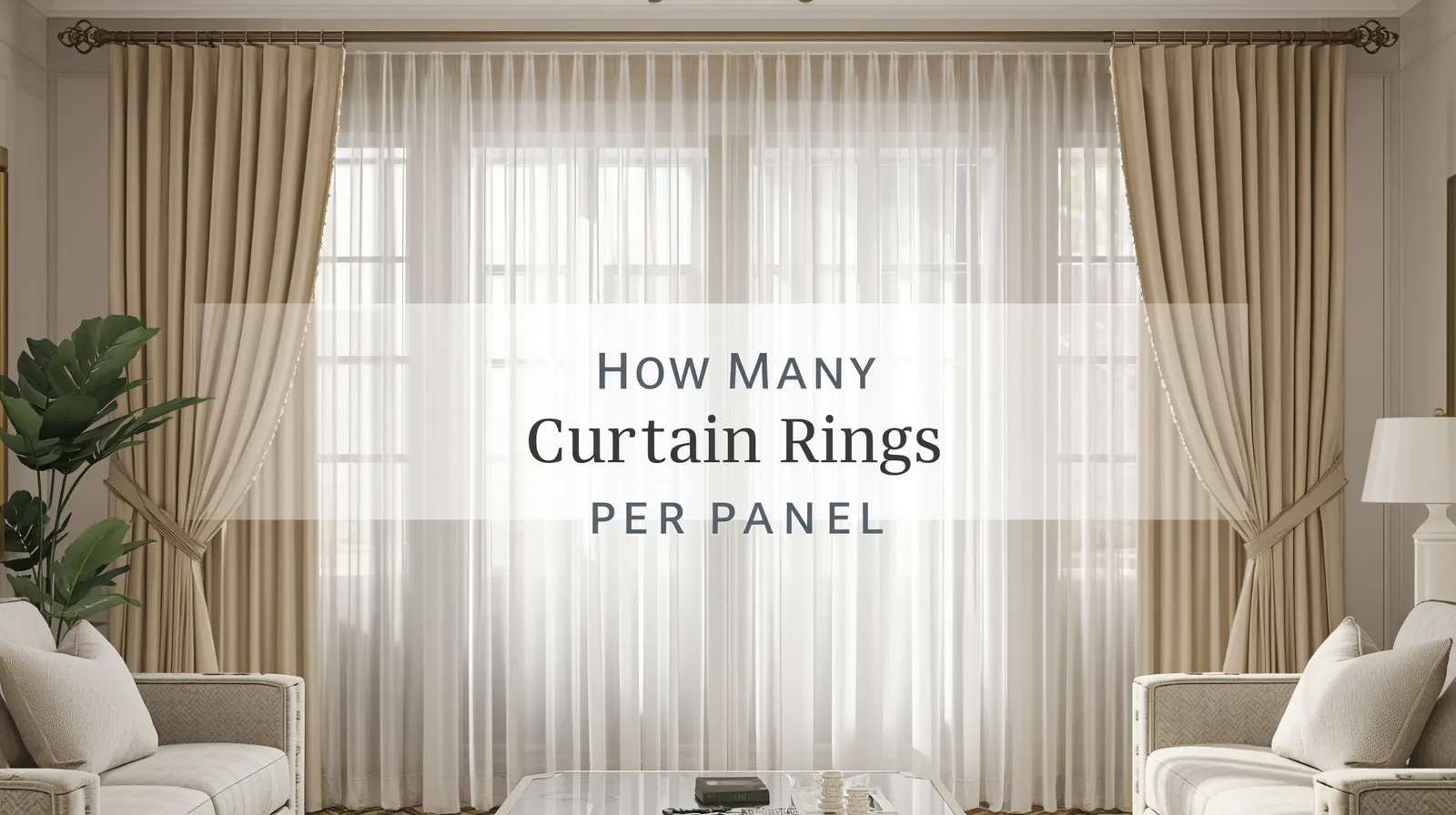 how many curtain rings per panel