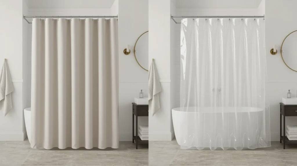 Fabric Shower Curtains vs Plastic Styles