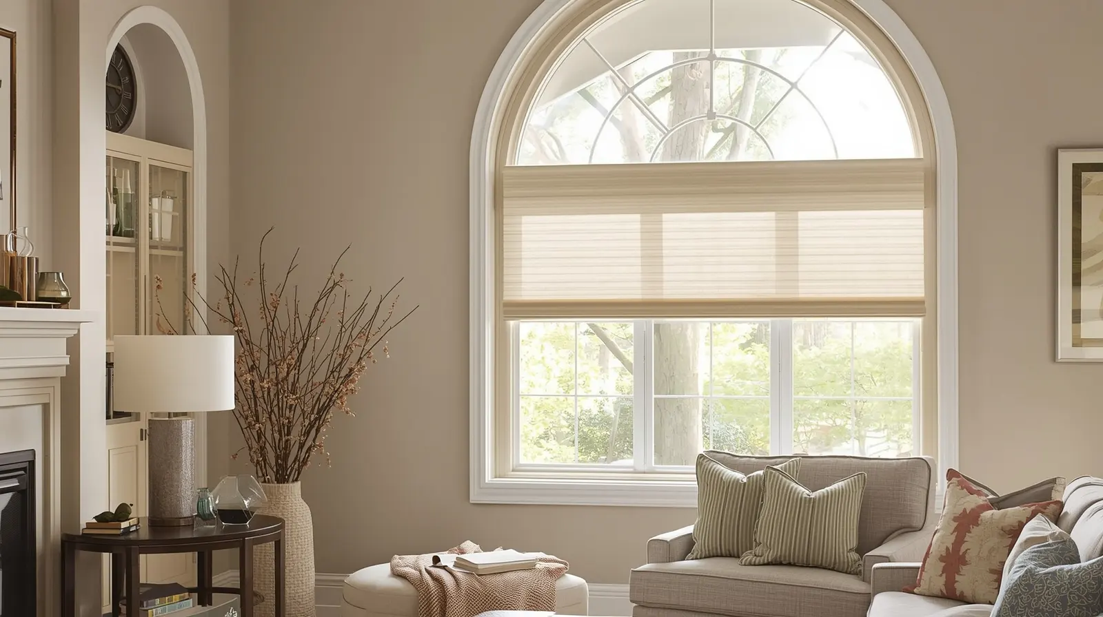 eyebrow arch window shade